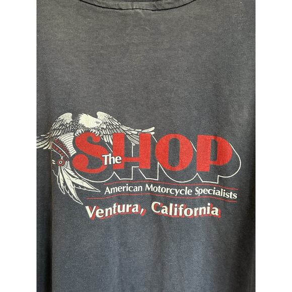 Vintage Harley Davidson Motorcycle T-Shirt Ventura, CA California “THE SHOP” XL - Picture 6 of 8